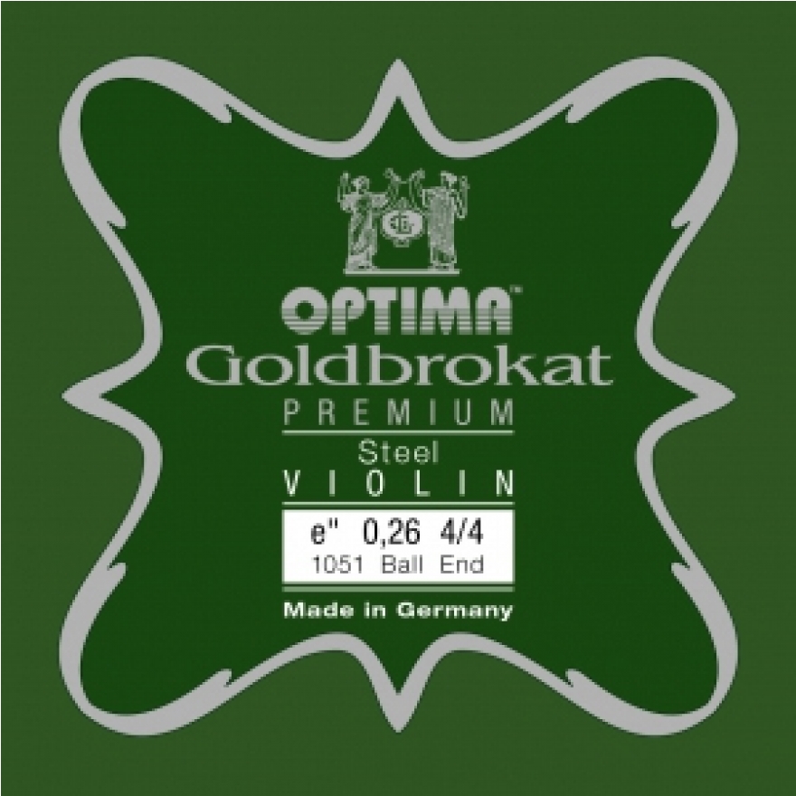 Optima Violine Goldbrokat Premium E, Stahl mit Schlinge