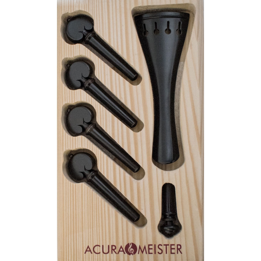 Acurameister Set 6 pcs. viola, ebony, pin and collar horn