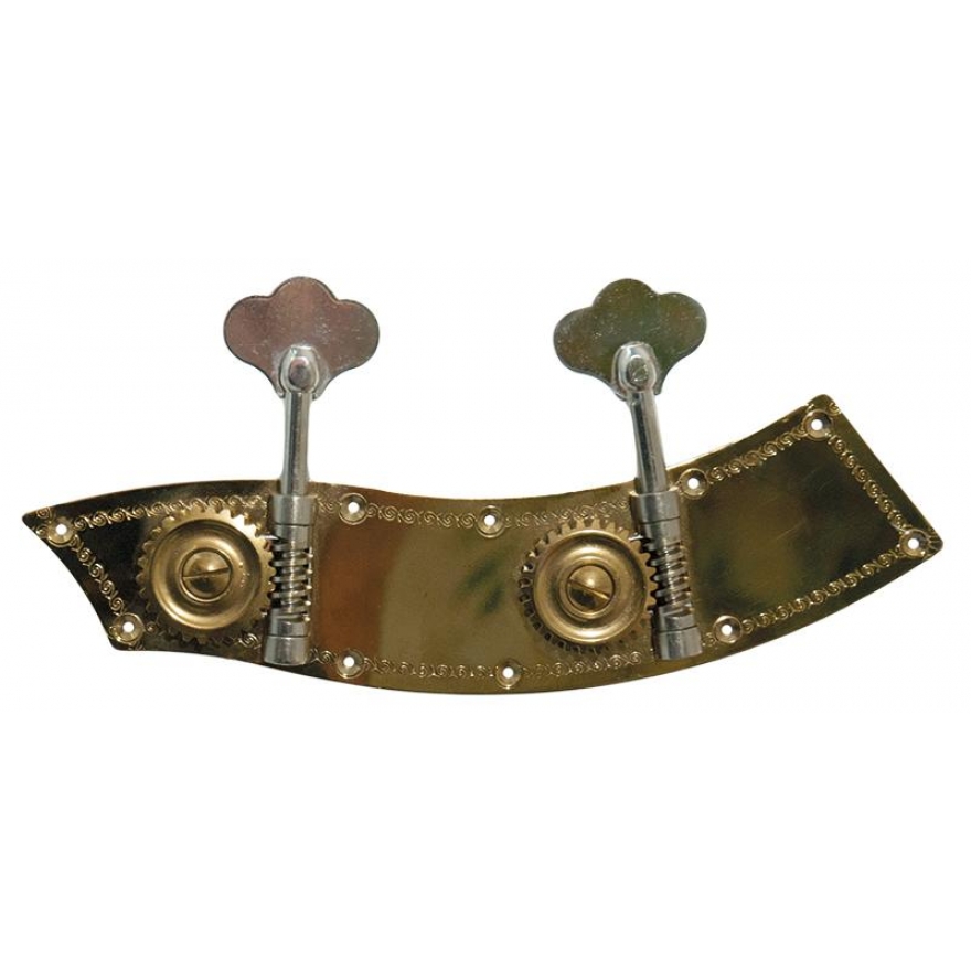 Bass machine, brass slightly engraved - 2 pcs.