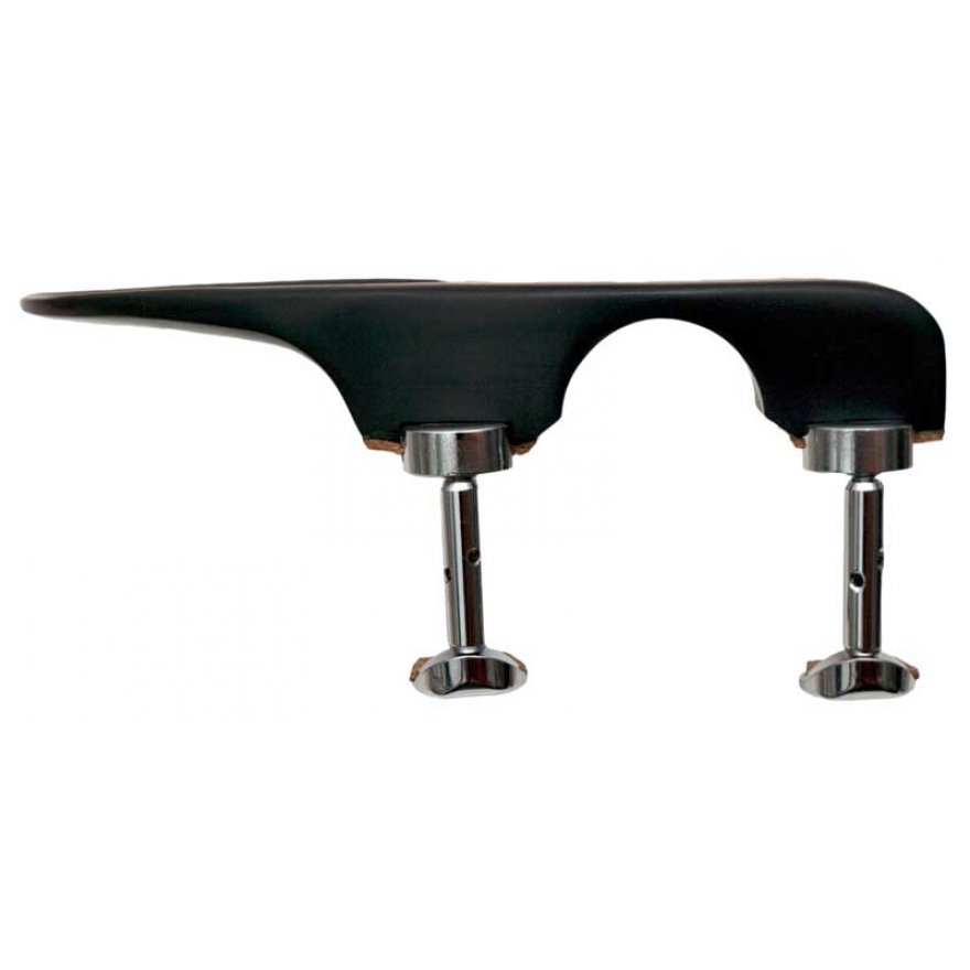 Petz chin rest violin, modell Guarneri, ebony, chrome plated Hill screws