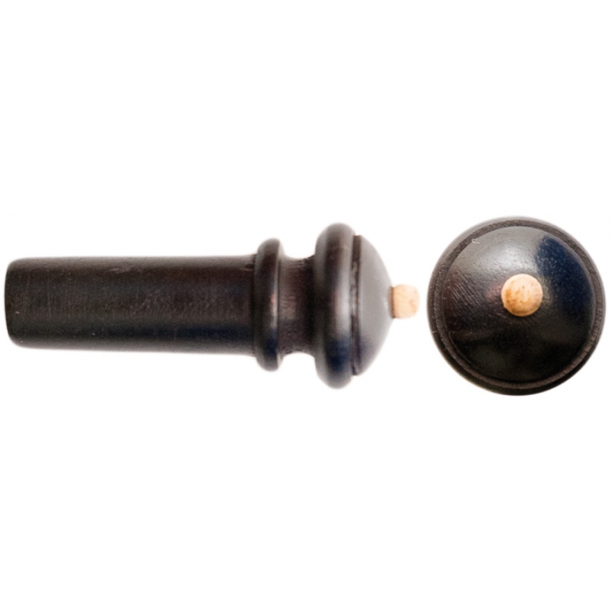 Petz Violine Endknopf, Ebenholz, mittel, englisches Modell