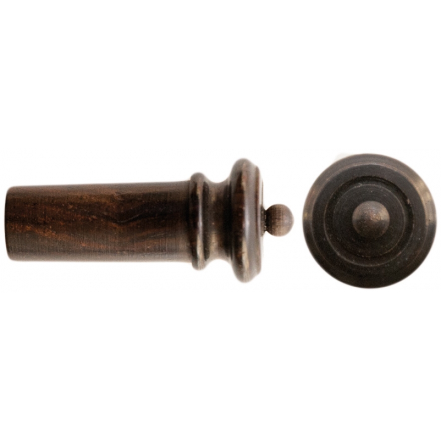 Tempel violin endpin, ebony, black button
