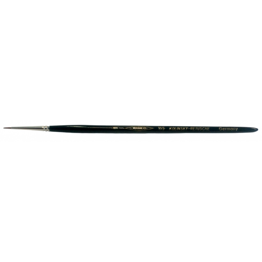 Habico Retouching brush round No. 1 - extra short visible hair length 7mm