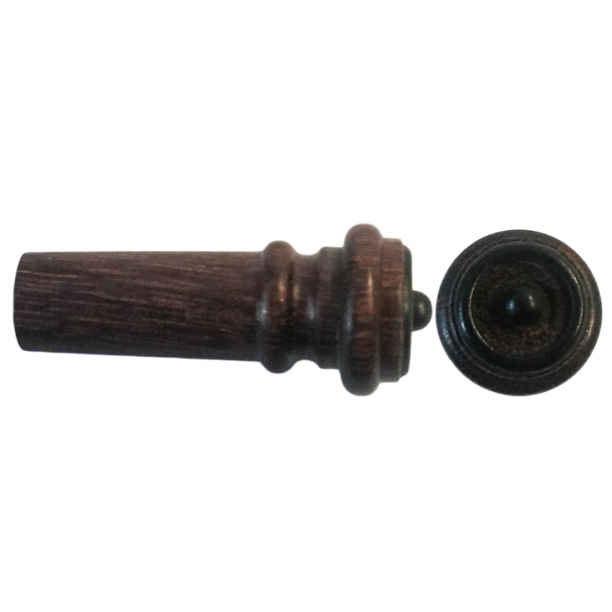 Acurameister violin InSight endpin, tamarind, with horn pin and collar