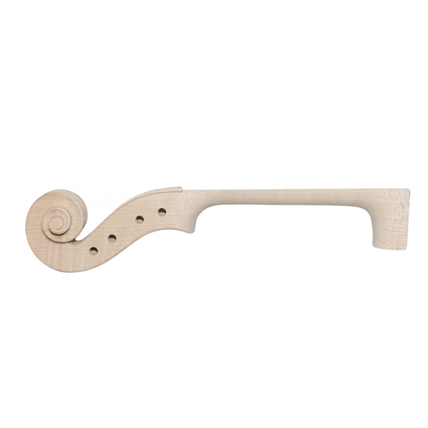 Viola neck with scroll carved, slightly flamed