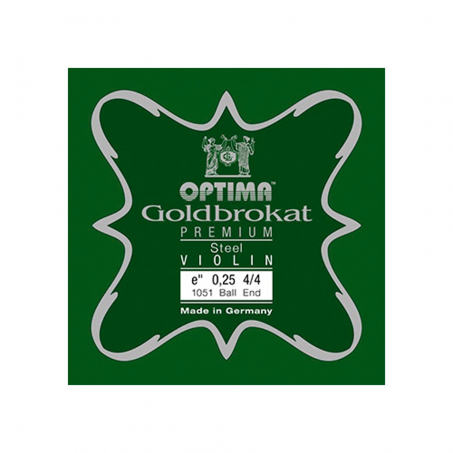 Optima Violine Goldbrokat Premium E, Stahl mit Kugel