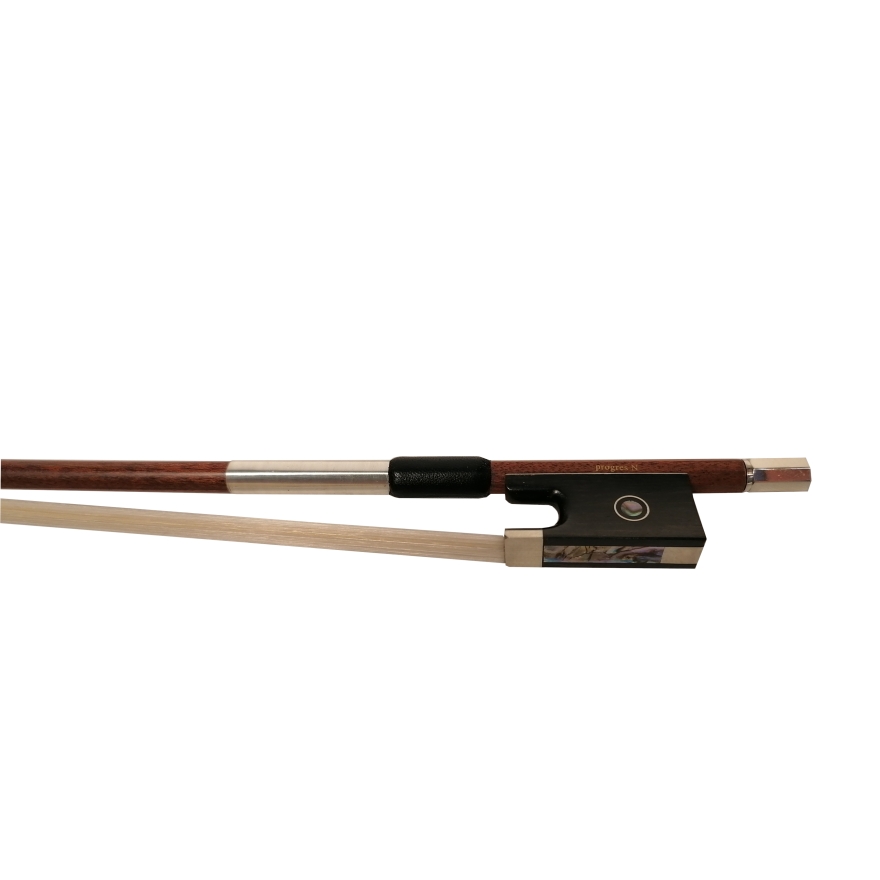 Special price - "progres N" Violin Wooden bow with carbon core - nickel fittings
