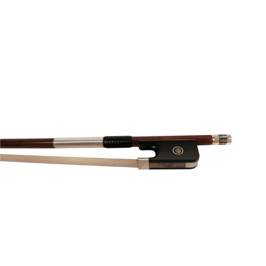 "progres S" Viola Wooden bow with carbon core - silver fittings