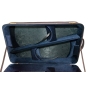 Short, small, multi-case for 4 violins, no bow compartment